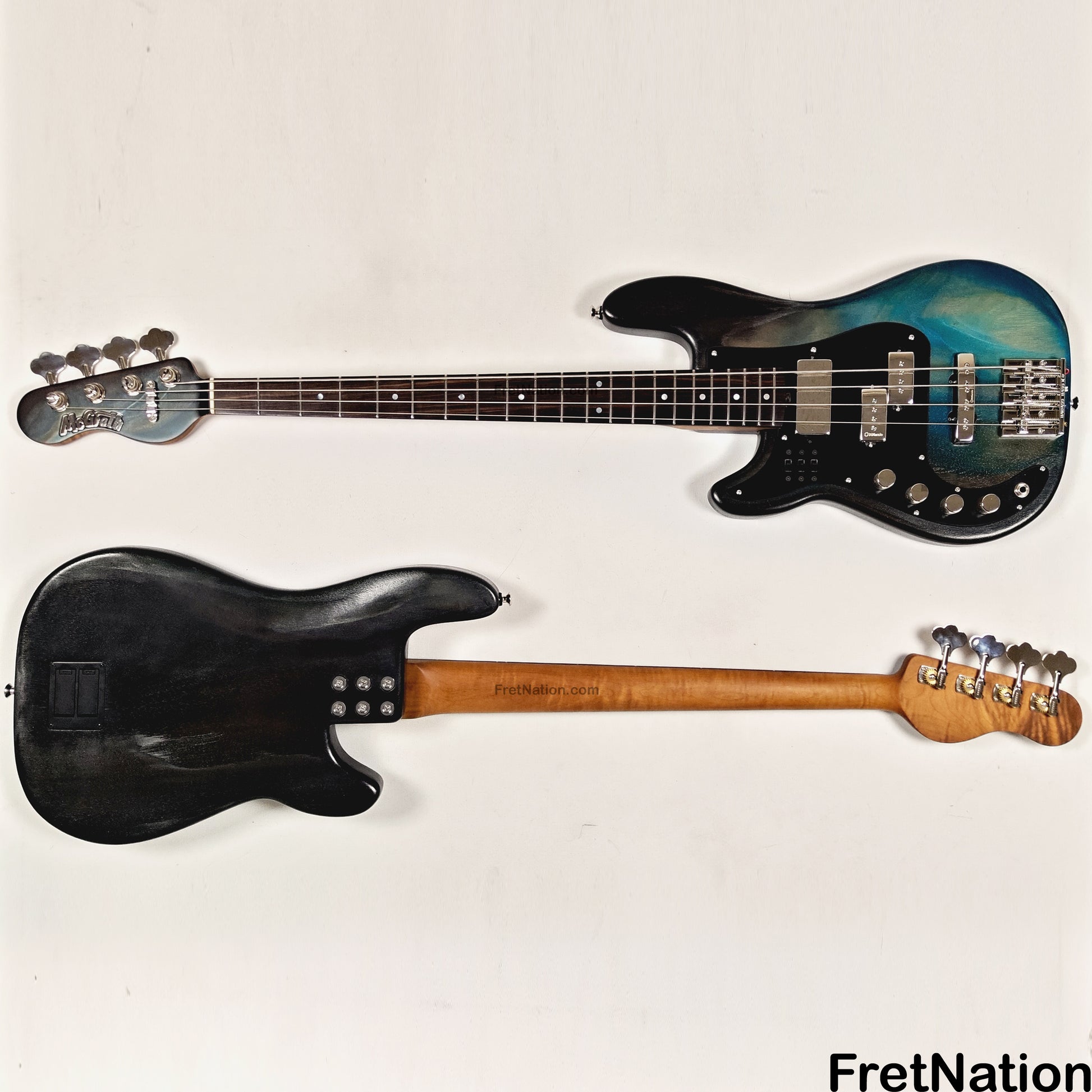 McGrath Guitars McGrath Thunderhorse IV 4-String Lefty Bass DiMarzio Relentless - Black Sands 8.76lbs