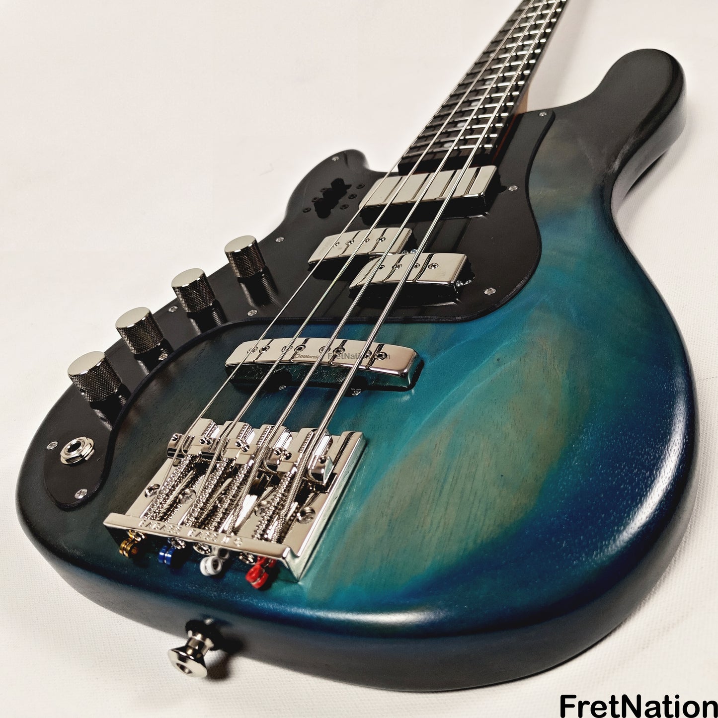 McGrath Guitars McGrath Thunderhorse IV 4-String Lefty Bass DiMarzio Relentless - Black Sands 8.76lbs
