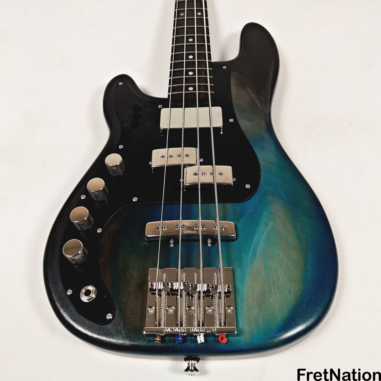 McGrath Guitars McGrath Thunderhorse IV 4-String Lefty Bass DiMarzio Relentless - Black Sands 8.76lbs