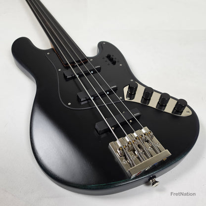 McGrath Guitars McGrath J-Style Thunderhorse IV 4-String Fretless Bass EMG - Orbital Ink 8.54lbs