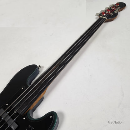 McGrath Guitars McGrath J-Style Thunderhorse IV 4-String Fretless Bass EMG - Orbital Ink 8.54lbs
