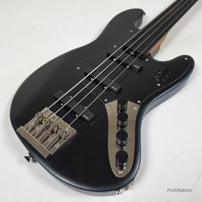 McGrath Guitars McGrath J-Style Thunderhorse IV 4-String Fretless Bass EMG - Orbital Ink 8.54lbs