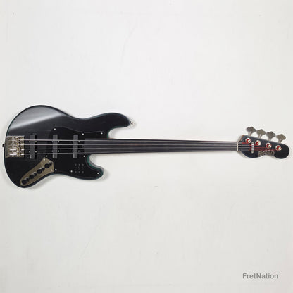 McGrath Guitars McGrath J-Style Thunderhorse IV 4-String Fretless Bass EMG - Orbital Ink 8.54lbs