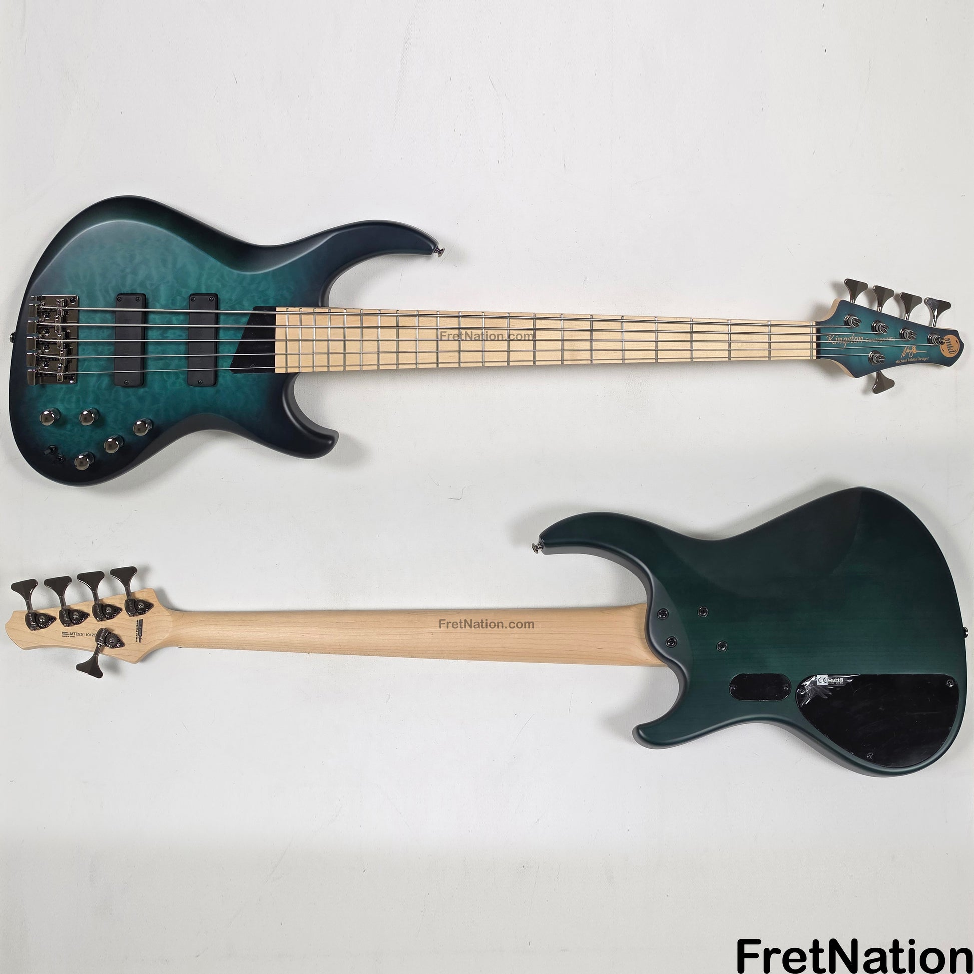 MTD MTD Kingston NSJ Norm Stockton Signature 5-String Bass w/ Barolini Satin Blue Burst - 8.66lbs SN: MTD25110125