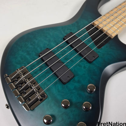 MTD MTD Kingston NSJ Norm Stockton Signature 5-String Bass w/ Barolini Satin Blue Burst - 8.66lbs SN: MTD25110125