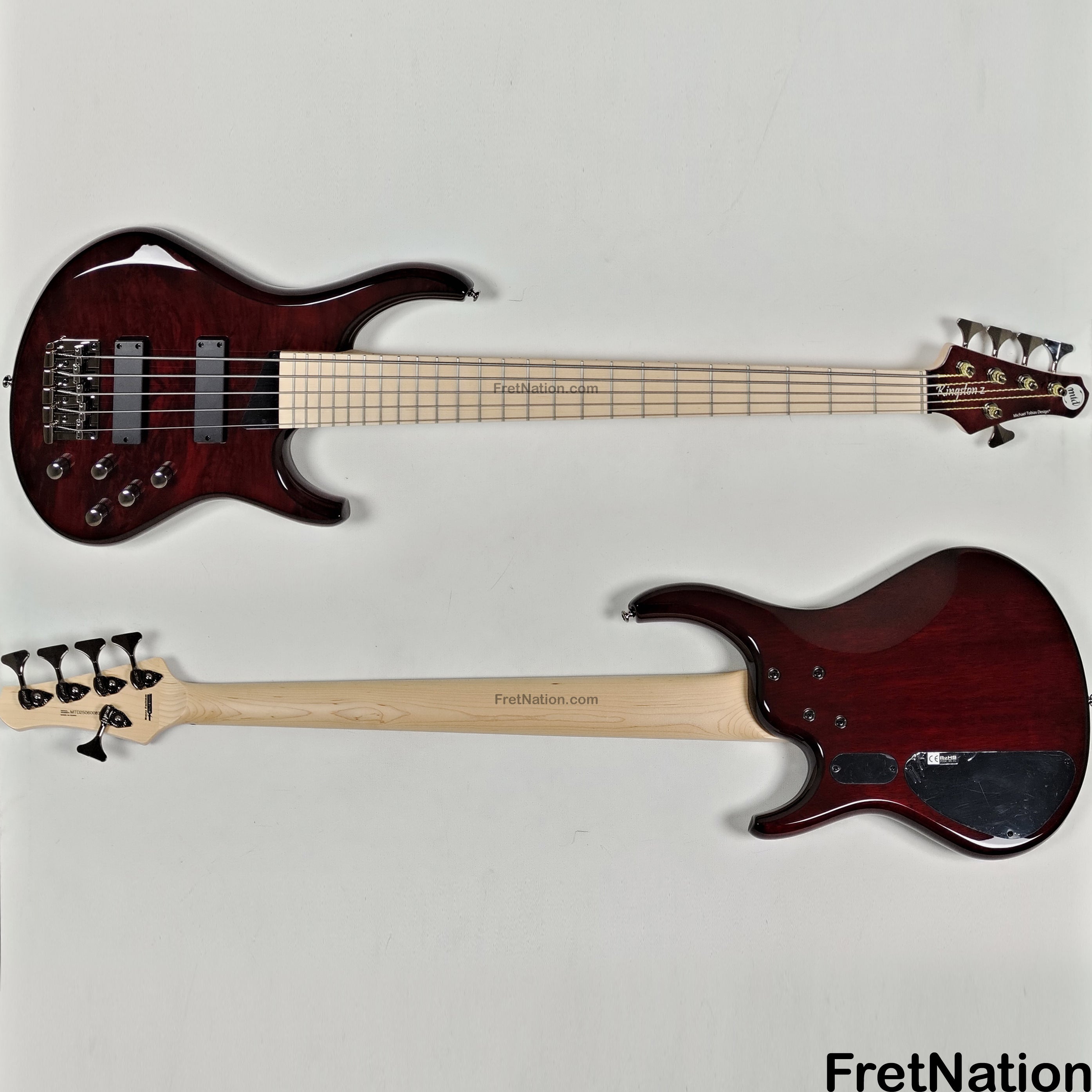 MTD Kingston Z5 5-String Bass Transparent Cherry Gloss - 9.14lbs