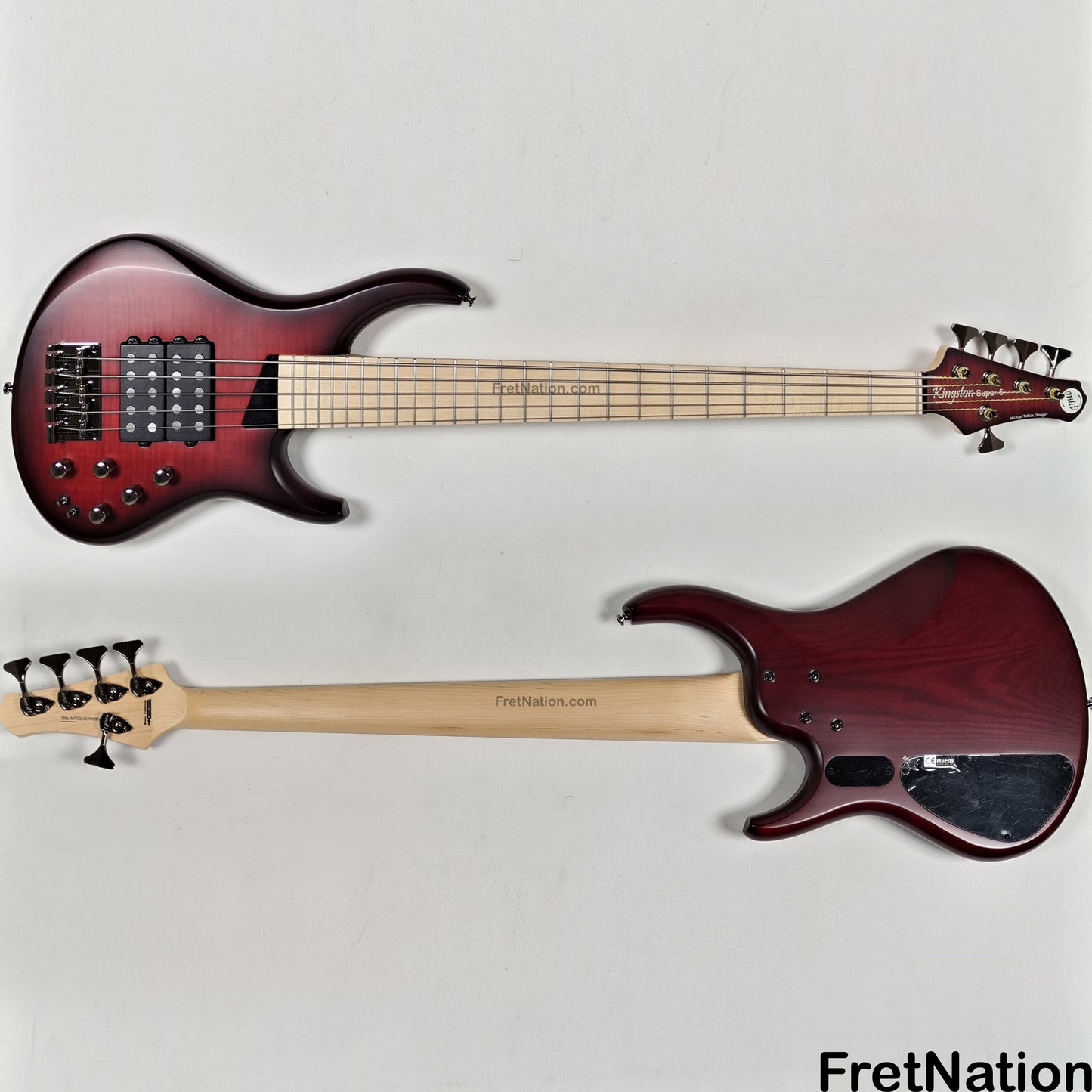 MTD MTD Kingston Super 5 String Bass Dr. Brown's Burst - 9.36lbs SN: MTD24070095