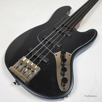 McGrath J-Style Thunderhorse IV 4-String Fretless Bass EMG - Orbital Ink 8.54lbs