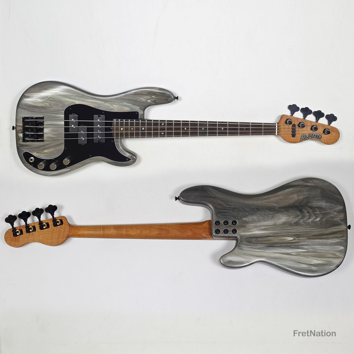 McGrath Thumper Short Scale 4-String Bass Nordstrand Passive - Damascus 8.96lbs