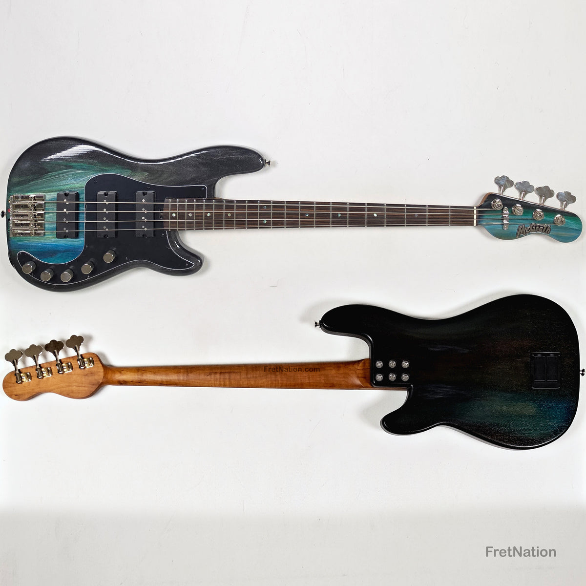 McGrath Thunderhorse IV 4-String Bass Nordstrand 12-Way - Black Sands Gloss 9.70lbs
