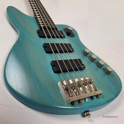 McGrath Guitars McGrath Rebel 5-String Bass - Pool Blue 10.36lbs