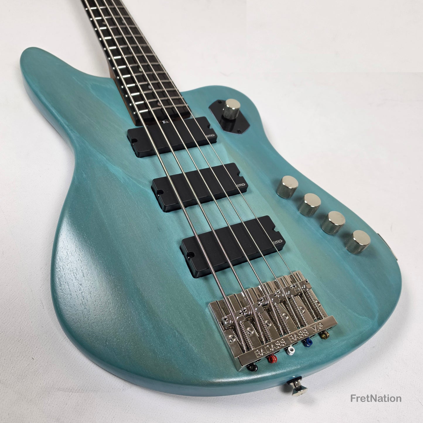 McGrath Guitars McGrath Rebel 5-String Bass - Pool Blue 10.36lbs