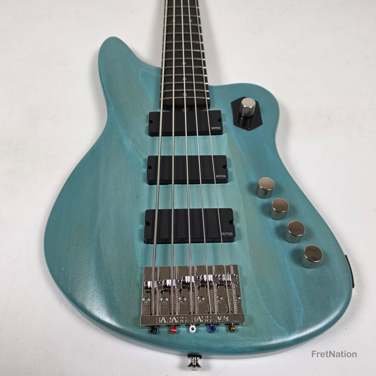 McGrath Guitars McGrath Rebel 5-String Bass - Pool Blue 10.36lbs