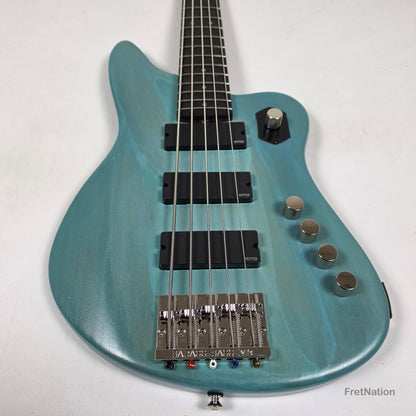 McGrath Guitars McGrath Rebel 5-String Bass - Pool Blue 10.36lbs