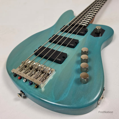 McGrath Guitars McGrath Rebel 5-String Bass - Pool Blue 10.36lbs
