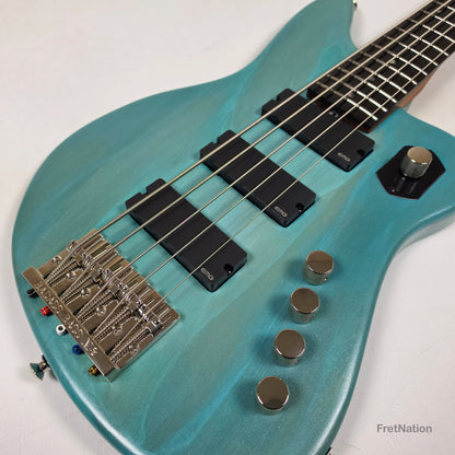 McGrath Guitars McGrath Rebel 5-String Bass - Pool Blue 10.36lbs
