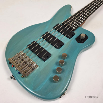 McGrath Guitars McGrath Rebel 5-String Bass - Pool Blue 10.36lbs