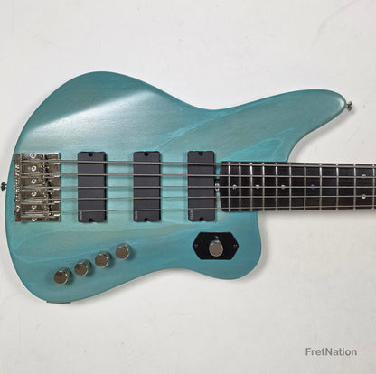 McGrath Guitars McGrath Rebel 5-String Bass - Pool Blue 10.36lbs