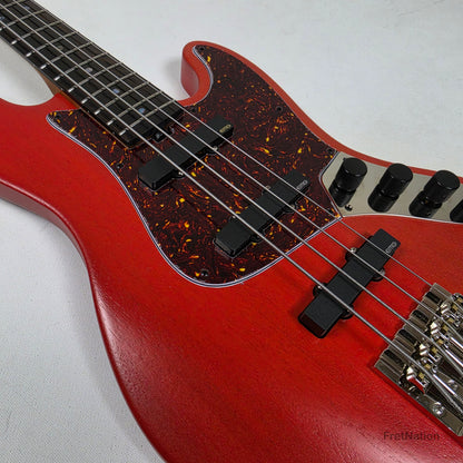 McGrath Guitars McGrath J-Style Thunderhorse IV 4-String Bass EMG - Siesta Red 8.96lbs