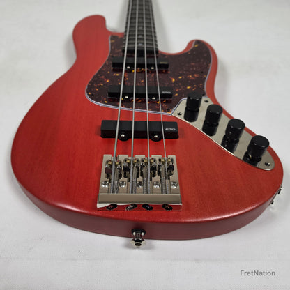 McGrath Guitars McGrath J-Style Thunderhorse IV 4-String Bass EMG - Siesta Red 8.96lbs