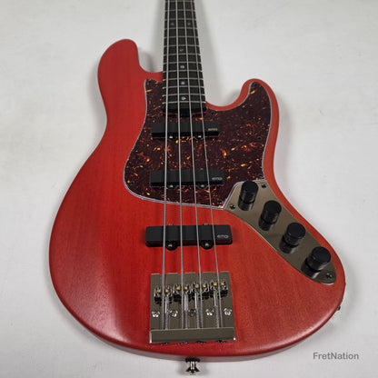 McGrath Guitars McGrath J-Style Thunderhorse IV 4-String Bass EMG - Siesta Red 8.96lbs