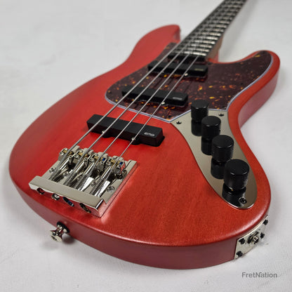 McGrath Guitars McGrath J-Style Thunderhorse IV 4-String Bass EMG - Siesta Red 8.96lbs
