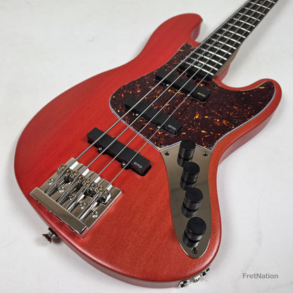 McGrath Guitars McGrath J-Style Thunderhorse IV 4-String Bass EMG - Siesta Red 8.96lbs