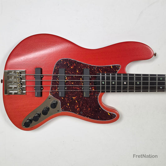 McGrath Guitars McGrath J-Style Thunderhorse IV 4-String Bass EMG - Siesta Red 8.96lbs