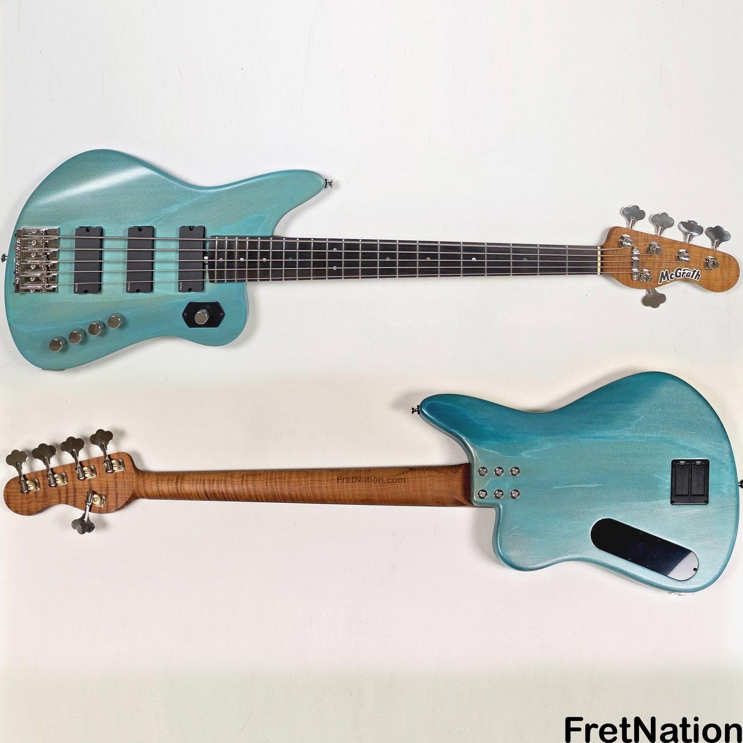 McGrath Guitars McGrath Rebel 5-String Bass - Pool Blue 10.36lbs