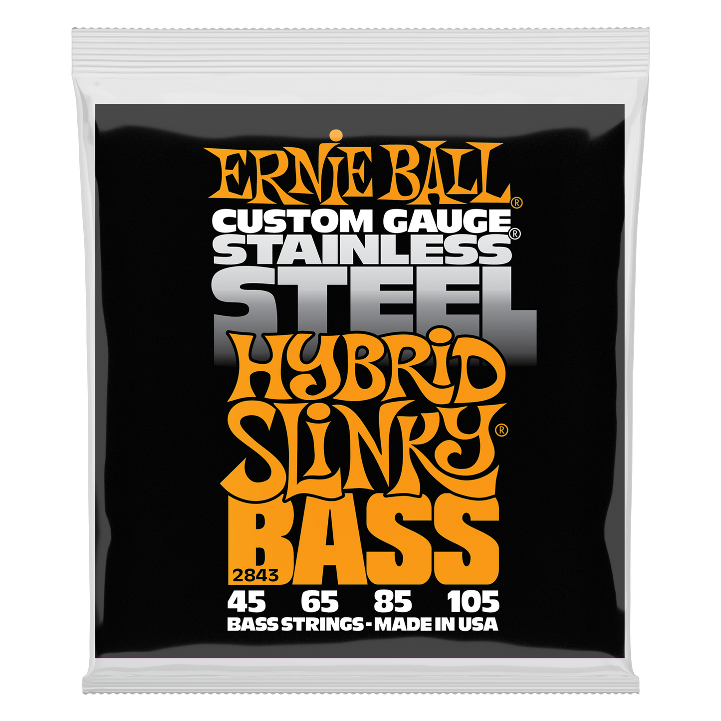 Ernie Ball Ernie Ball Slinky Stainless Steel Wound Bass Strings Long Scale - 4-String 45-105 Hybrid Slinky 2843