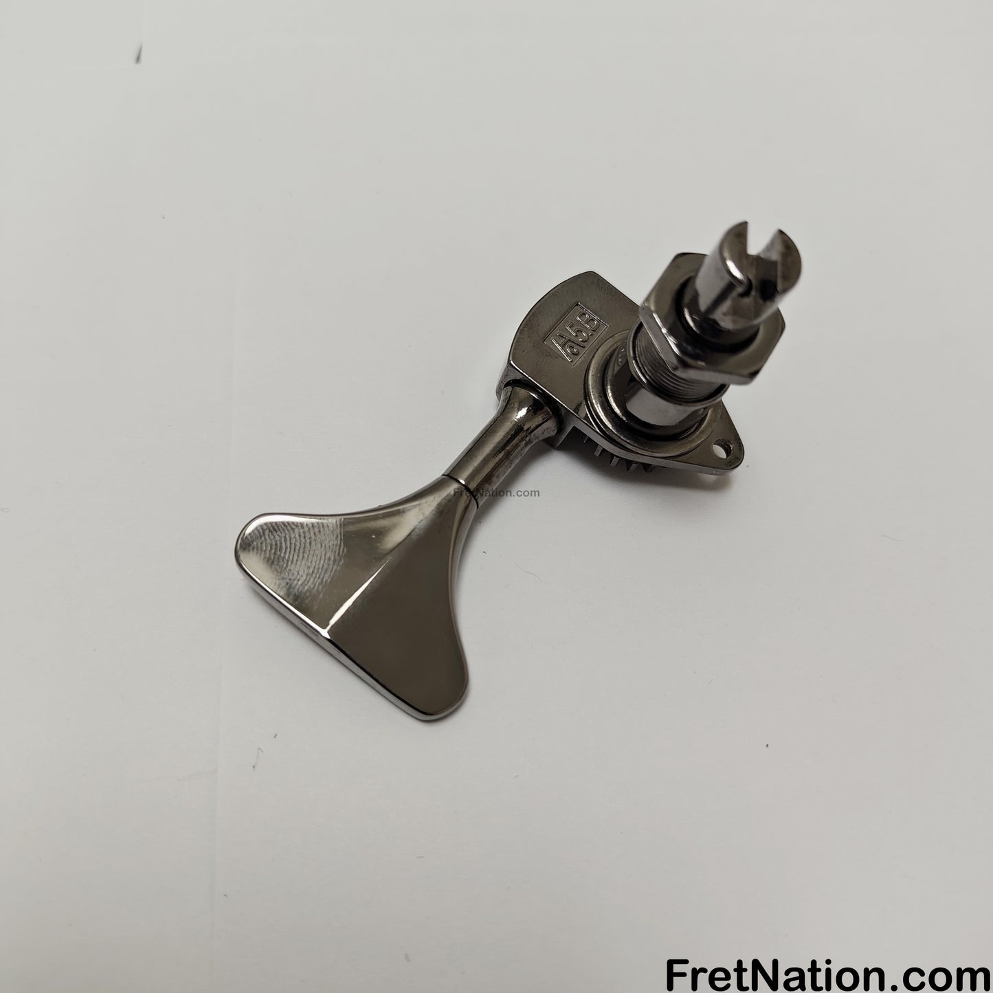 Fret Nation HIPSHOT Licensed Ultralight Bass Tuning Machine 3/8" Y-Key Smoked Chrome - Bass Side (Sold Individually)