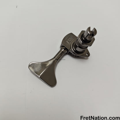 Fret Nation HIPSHOT Licensed Ultralight Bass Tuning Machine 3/8" Y-Key Smoked Chrome - Bass Side (Sold Individually)