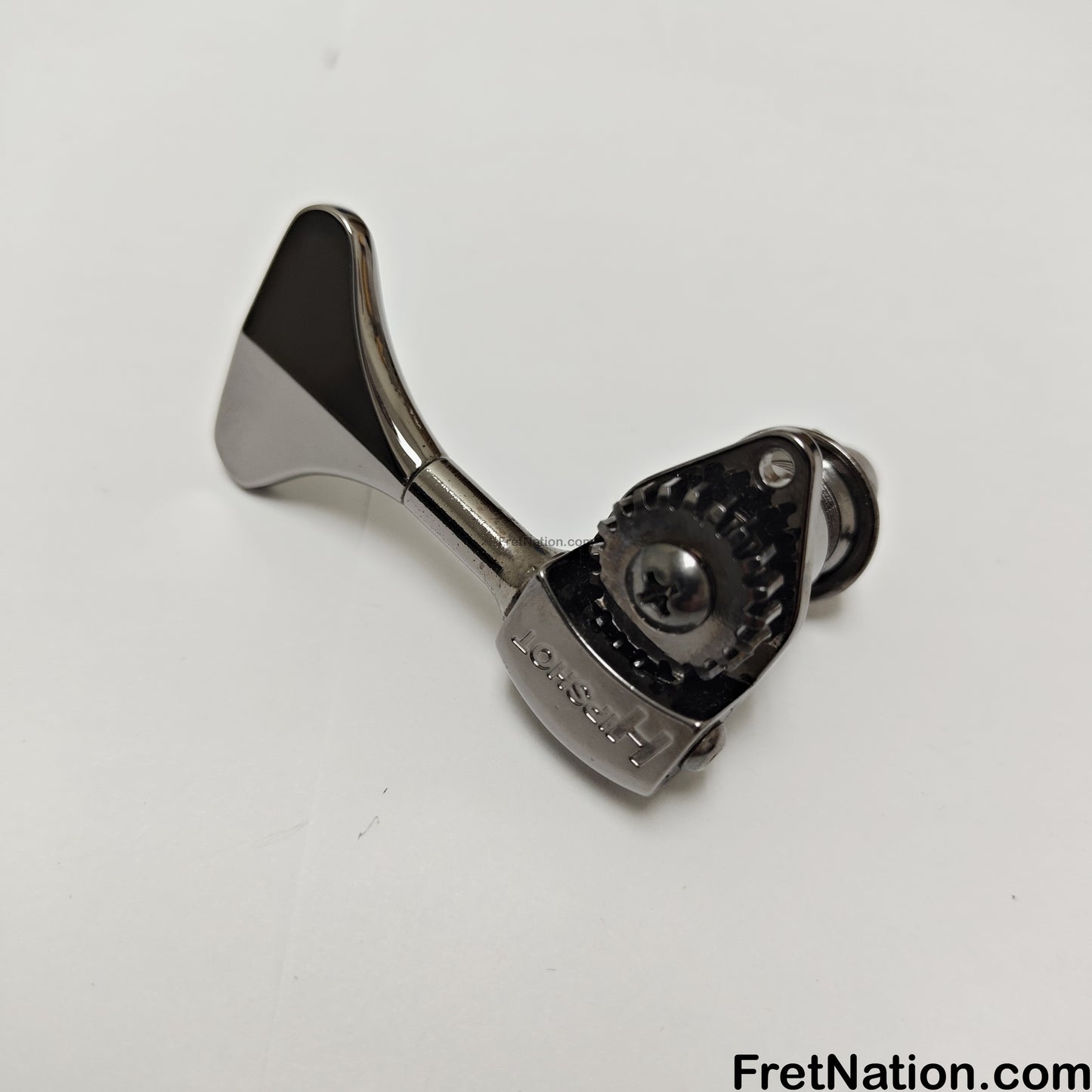 Fret Nation HIPSHOT Licensed Ultralight Bass Tuning Machine 3/8" Y-Key Smoked Chrome - Bass Side (Sold Individually)