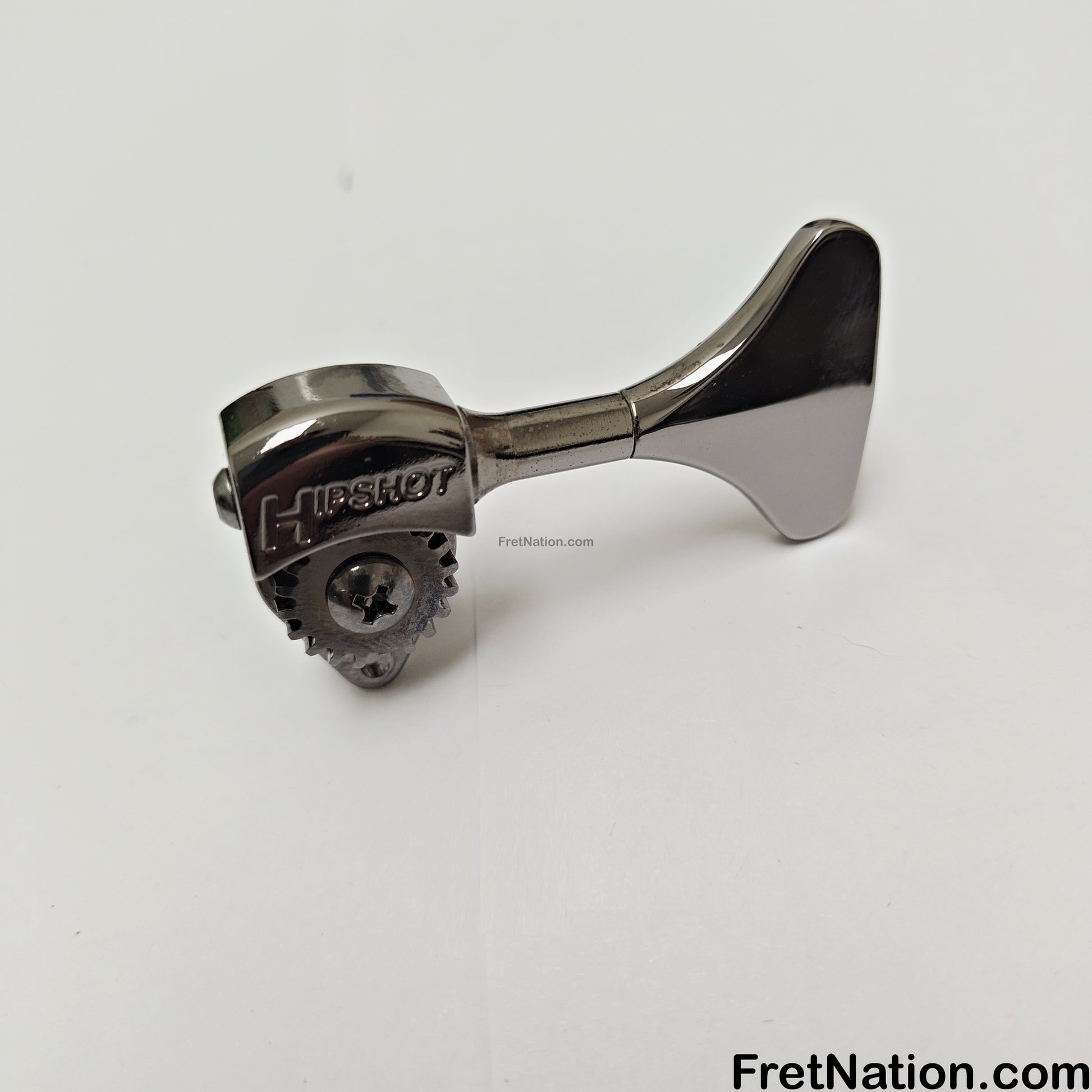 Fret Nation HIPSHOT Licensed Ultralight Bass Tuning Machine 3/8" Y-Key Smoked Chrome - Bass Side (Sold Individually)