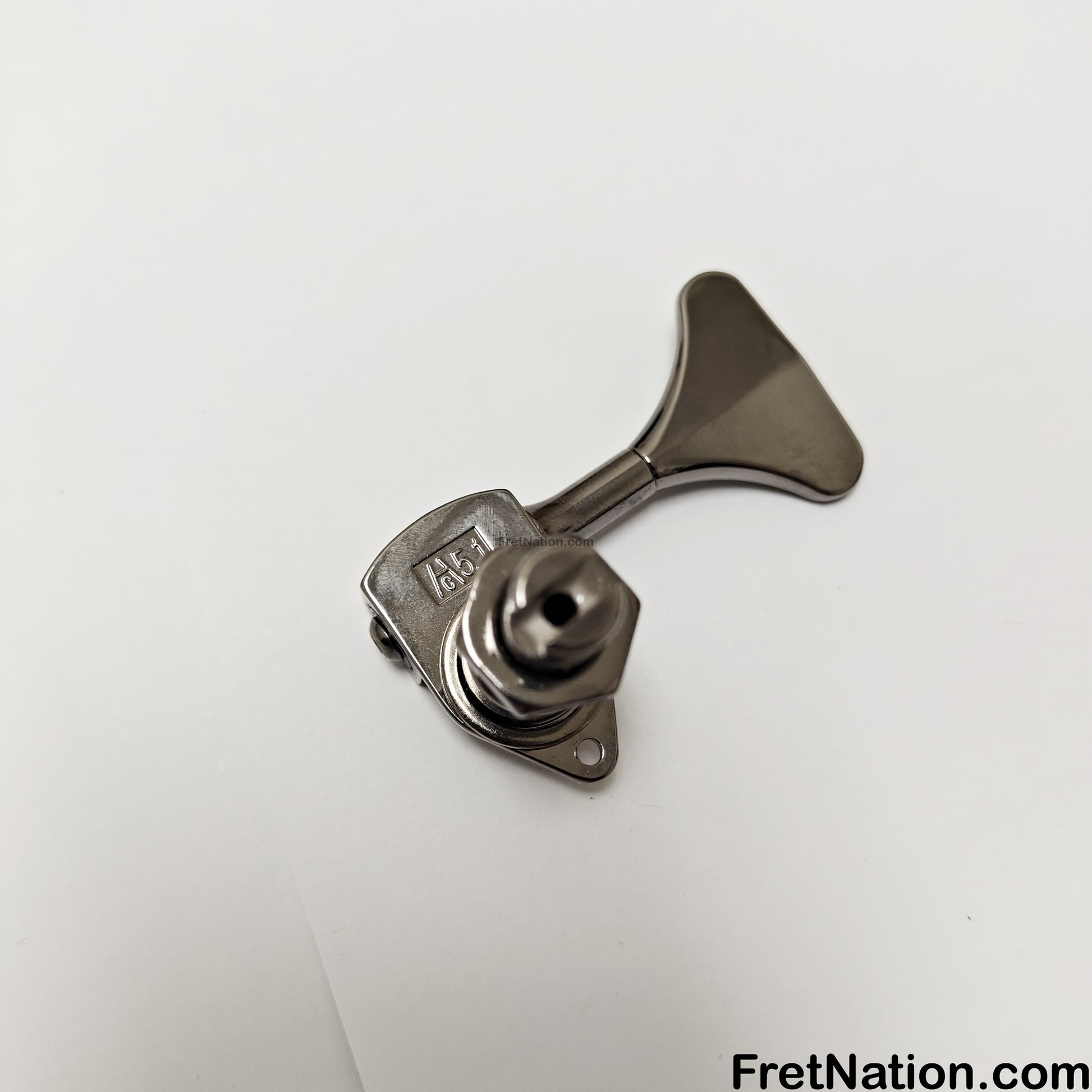 Fret Nation HIPSHOT Licensed Ultralight Bass Tuning Machine 3/8" Y-Key Smoked Chrome - Treble Side (Sold Individually)