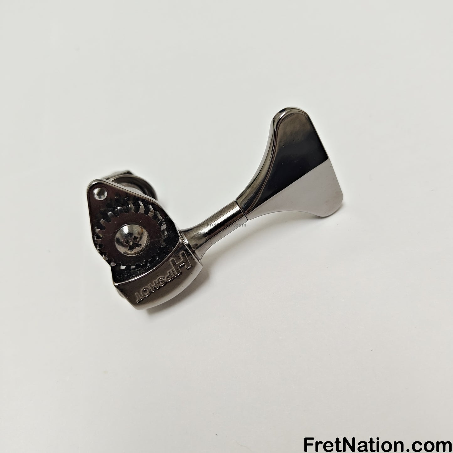 Fret Nation HIPSHOT Licensed Ultralight Bass Tuning Machine 3/8" Y-Key Smoked Chrome - Treble Side (Sold Individually)