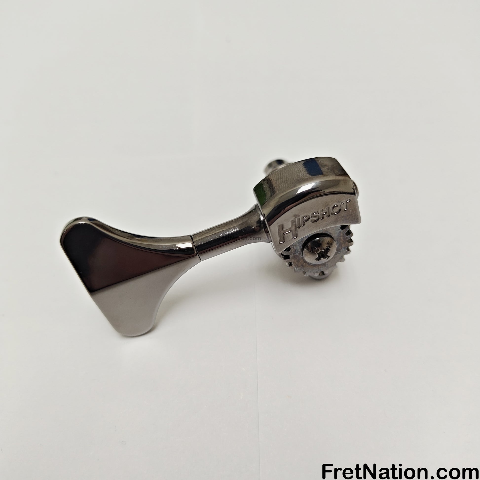 Fret Nation HIPSHOT Licensed Ultralight Bass Tuning Machine 3/8" Y-Key Smoked Chrome - Treble Side (Sold Individually)