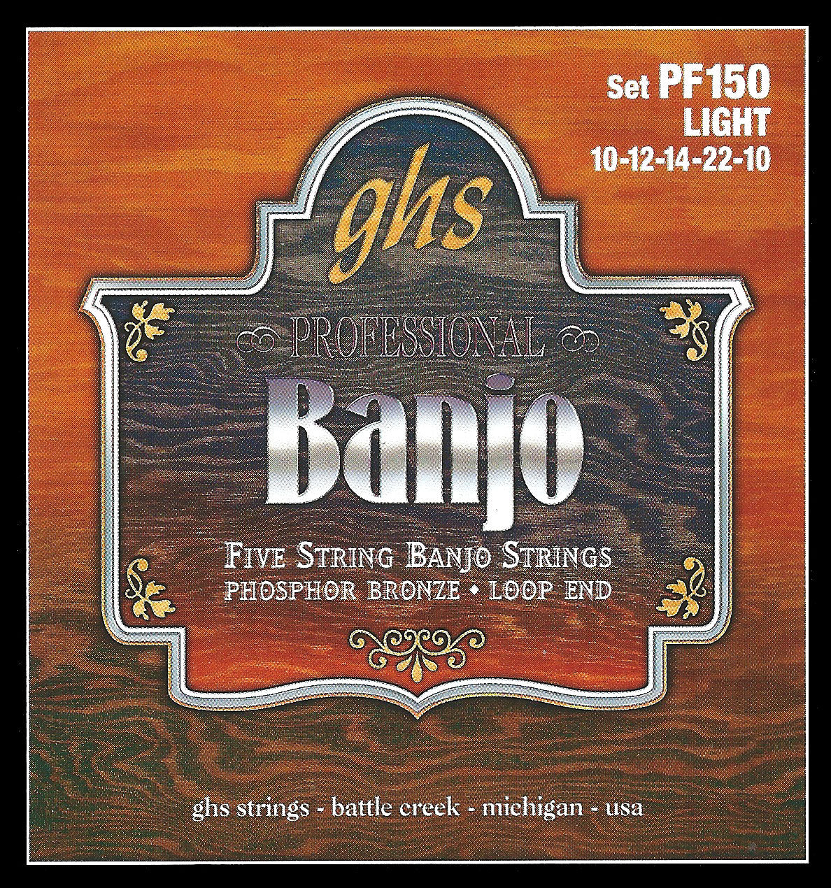 GHS Strings GHS Phosphor Bronze Banjo 05-String Set - 10-10 Light PF150