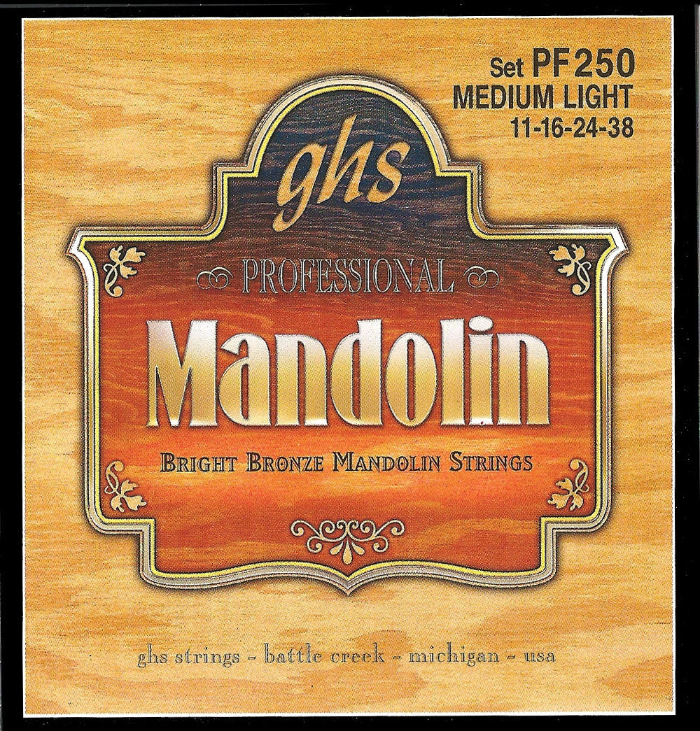 GHS Strings GHS Mandolin Bright Bronze 04-String Set - 11-38 Medium Light PF250