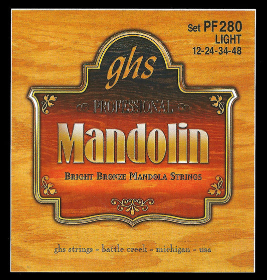 GHS Strings GHS Mandolin Bright Bronze Mandola 08-String Set - 12-48 Light PF280