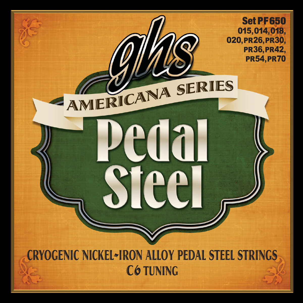 GHS Strings GHS Americana Series Pedal Steel String Set - 15-70 - C6 Tuning PF650