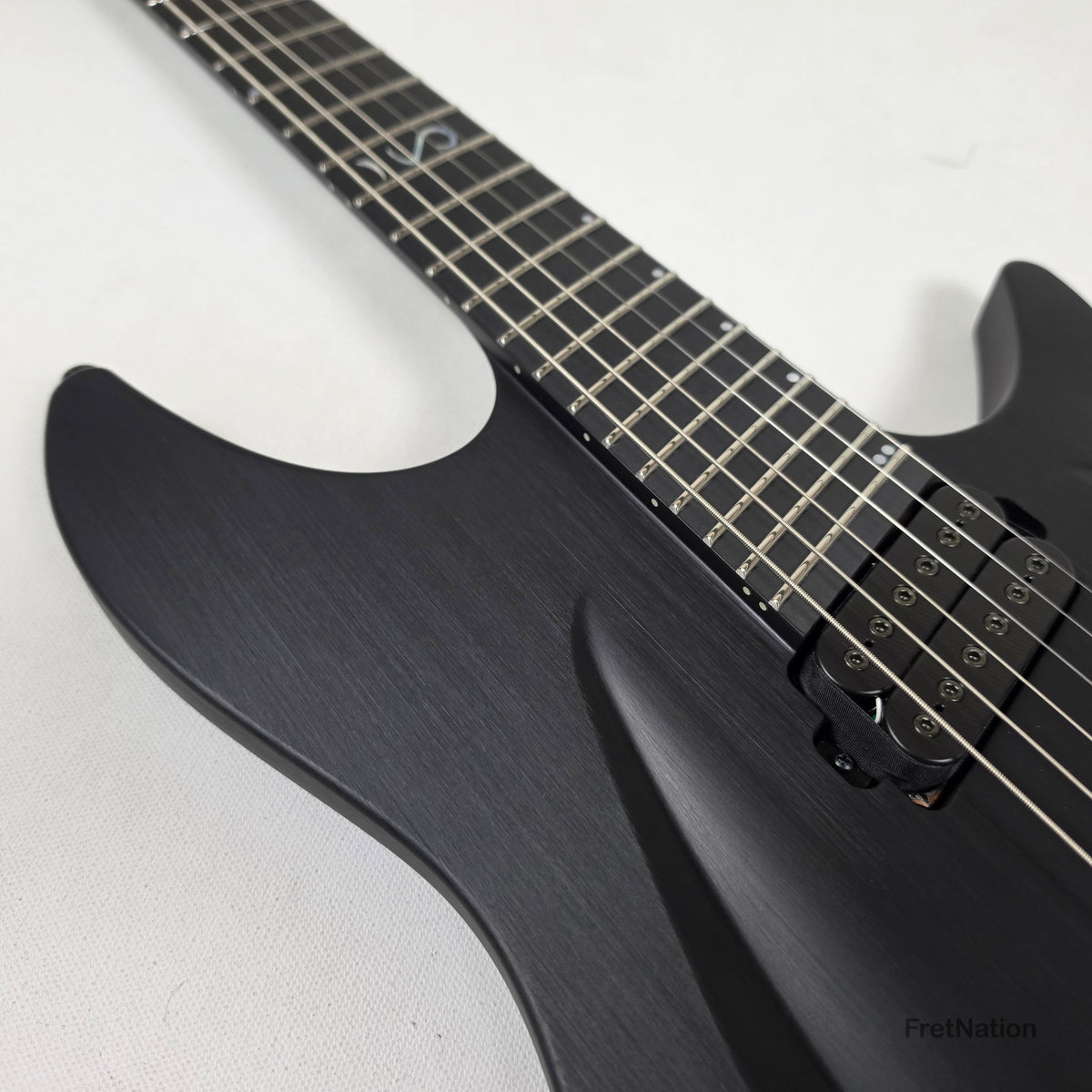 Fret Nation Aristides H/06R Raw Black 6-String Headless Multi-Scale Guitar 5.46lbs #4018 - Pre-Owned