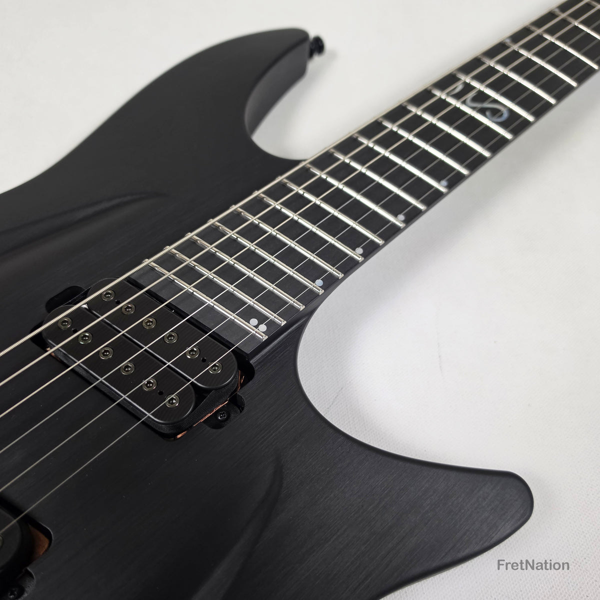 Fret Nation Aristides H/06R Raw Black 6-String Headless Multi-Scale Guitar 5.46lbs #4018 - Pre-Owned