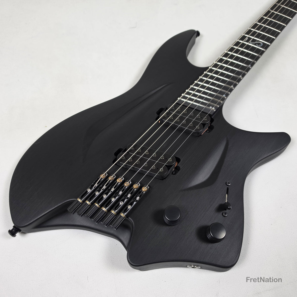 Fret Nation Aristides H/06R Raw Black 6-String Headless Multi-Scale Guitar 5.46lbs #4018 - Pre-Owned