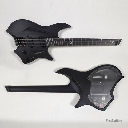 Fret Nation Aristides H/06R Raw Black 6-String Headless Multi-Scale Guitar 5.46lbs #4018 - Pre-Owned
