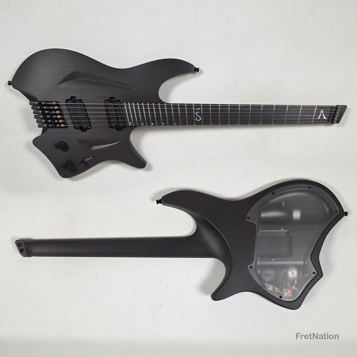 Fret Nation Aristides H/06R Raw Custom Color 6-String Headless Multi-Scale Guitar 5.56lbs #4093 - Pre-Owned
