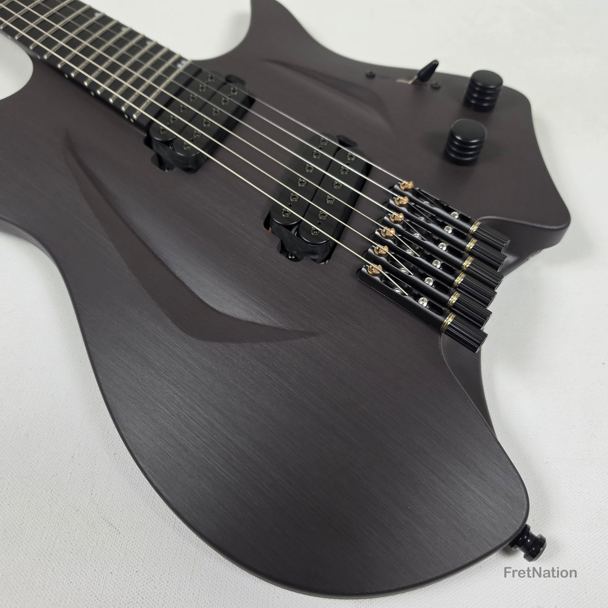 Fret Nation Aristides H/06R Raw Custom Color 6-String Headless Multi-Scale Guitar 5.50lbs #4197 - Pre-Owned