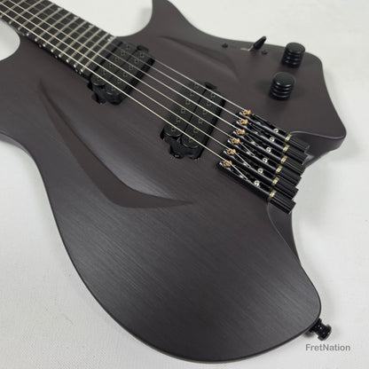Fret Nation Aristides H/06R Raw Custom Color 6-String Headless Multi-Scale Guitar 5.50lbs #4197 - Pre-Owned