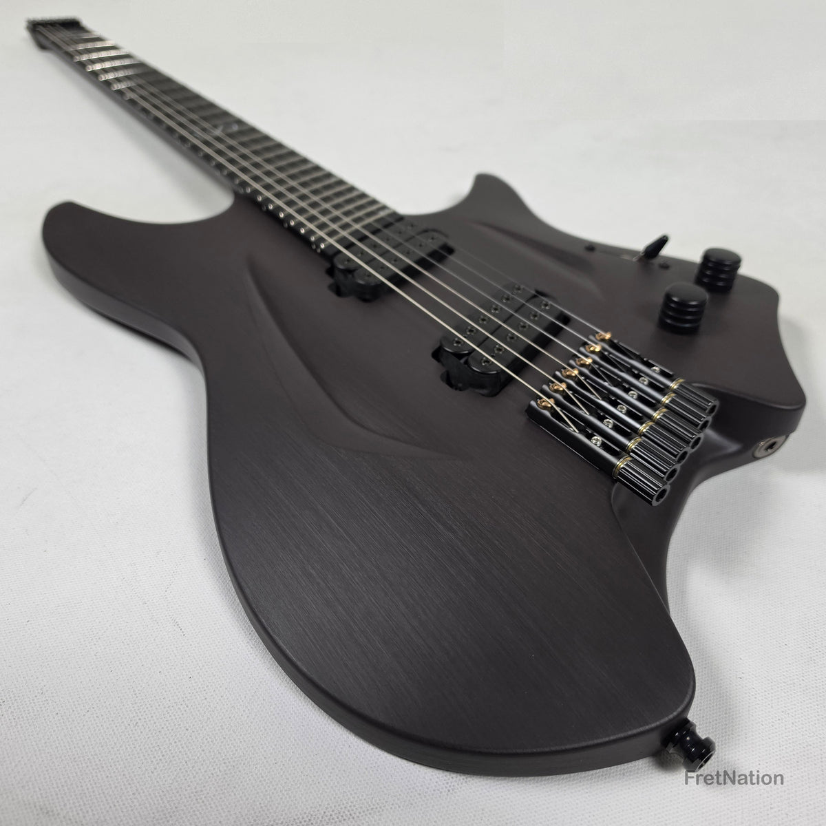Fret Nation Aristides H/06R Raw Custom Color 6-String Headless Multi-Scale Guitar 5.50lbs #4197 - Pre-Owned
