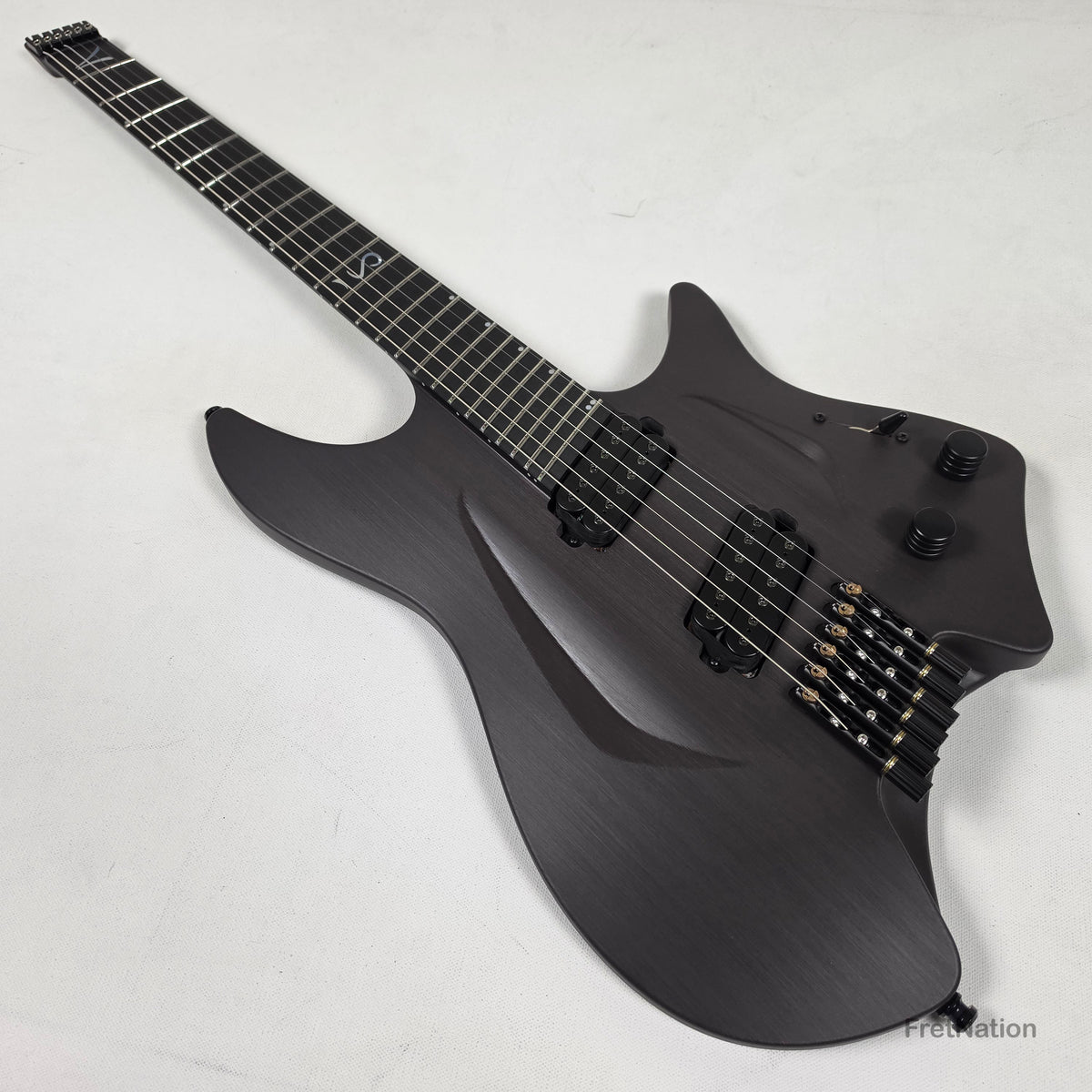 Fret Nation Aristides H/06R Raw Custom Color 6-String Headless Multi-Scale Guitar 5.50lbs #4197 - Pre-Owned
